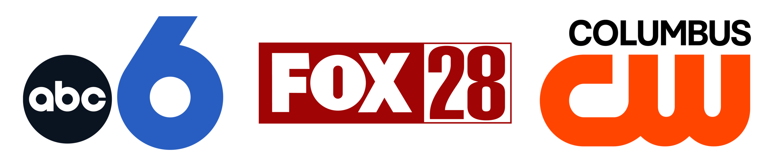 ABC FOX CW Color Logos